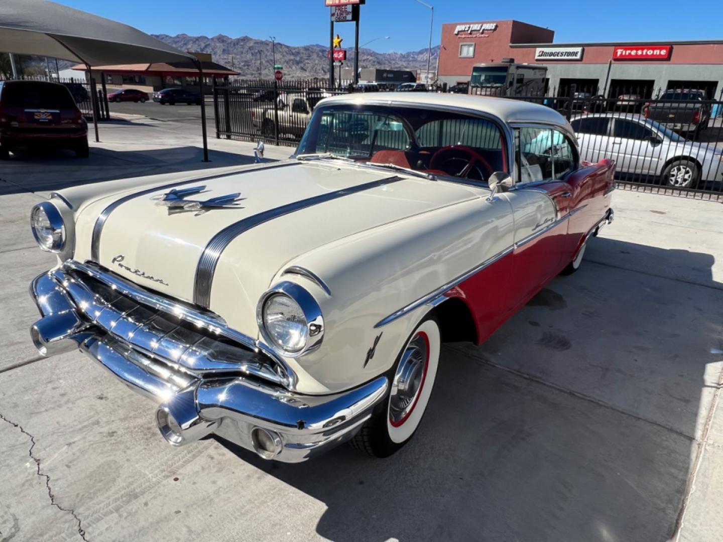 1956 Red pontiac Star chief , located at 2190 Hwy 95, Bullhead City, AZ, 86442, (928) 704-0060, 0.000000, 0.000000 - 1956 Pontiac Starchief Original 52,539 Original Miles. Original Interior. Stored over 30+ years in air conditioned storage . We are adding vintage air conditioning. This car is very rare with the original paint and original interior. Actual miles of 52,539. 326 cubic in V8. - Photo#4