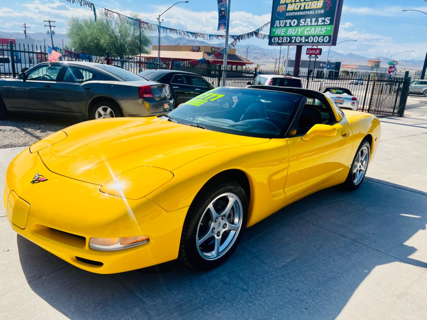 2000 Yellow Chevrolet Corvette Coupe (1G1YY22G7Y5) with an 5.7L V8 OHV 16V engine, located at 2190 Hwy 95, Bullhead City, AZ, 86442, (928) 704-0060, 0.000000, 0.000000 - 2000 Chevrolet Corvette Coupe. 84k miles. Always garaged. 2 owner clean carfax. Michelin tires. In excellent condition. - Photo#0