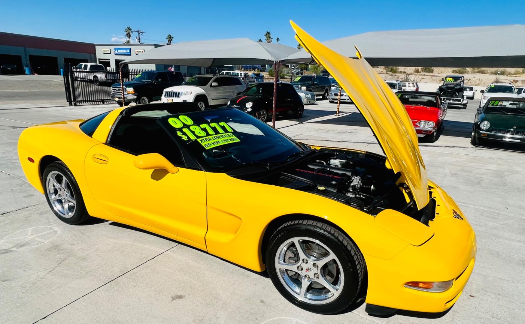 2000 Yellow Chevrolet Corvette Coupe (1G1YY22G7Y5) with an 5.7L V8 OHV 16V engine, located at 2190 Hwy 95, Bullhead City, AZ, 86442, (928) 704-0060, 0.000000, 0.000000 - 2000 Chevrolet Corvette Coupe. 84k miles. Always garaged. 2 owner clean carfax. Michelin tires. In excellent condition. - Photo#9