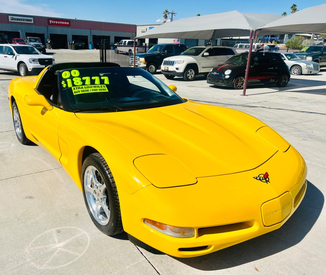 2000 Yellow Chevrolet Corvette Coupe (1G1YY22G7Y5) with an 5.7L V8 OHV 16V engine, located at 2190 Hwy 95, Bullhead City, AZ, 86442, (928) 704-0060, 0.000000, 0.000000 - 2000 Chevrolet Corvette Coupe. 84k miles. Always garaged. 2 owner clean carfax. Michelin tires. In excellent condition. - Photo#20