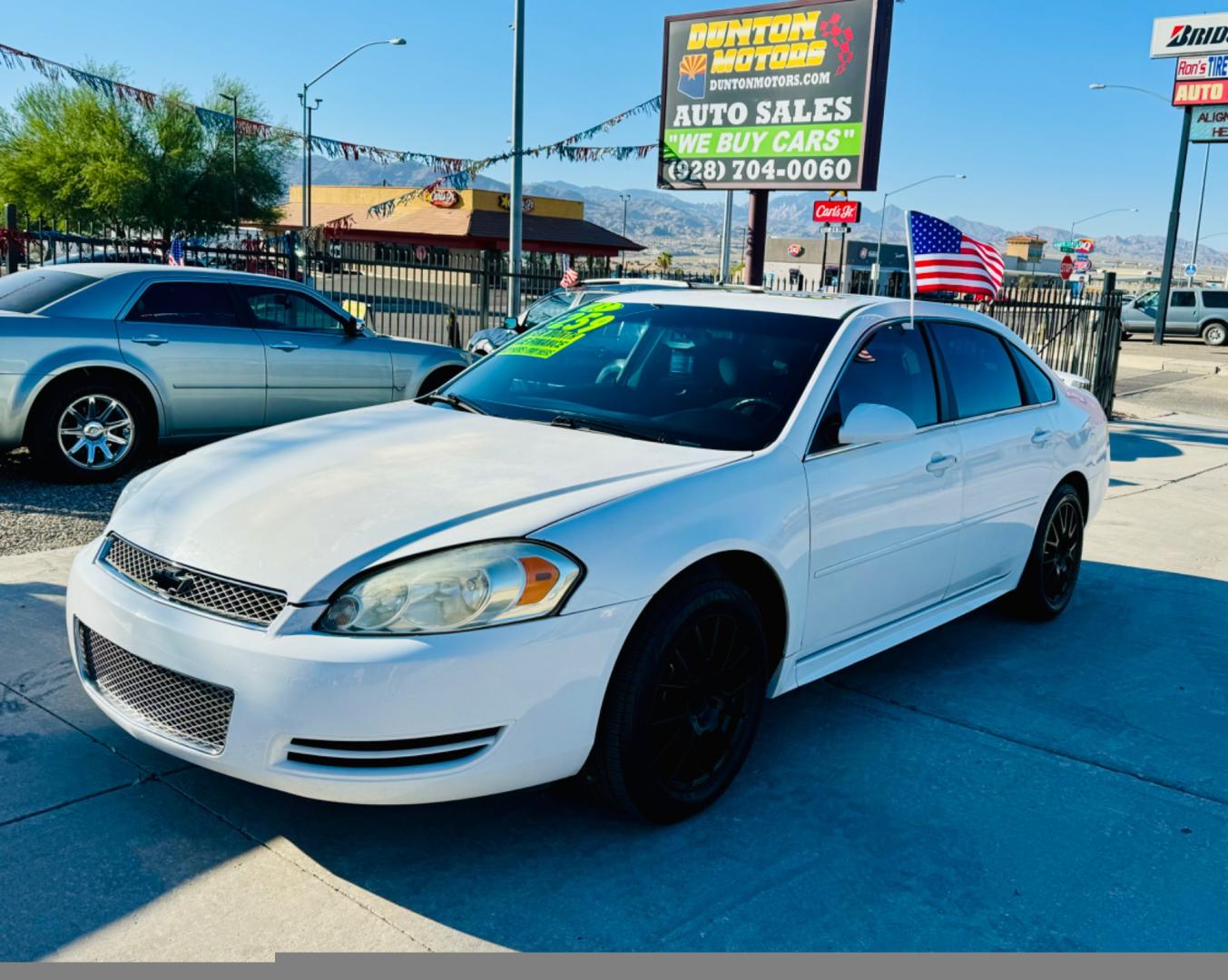 2013 White Chevrolet Impala LT (Fleet) (2G1WG5E38D1) with an 3.6L V6 DOHC 16V FFV engine, 6-Speed Automatic transmission, located at 2190 Hwy 95, Bullhead City, AZ, 86442, (928) 704-0060, 0.000000, 0.000000 - Photo#0