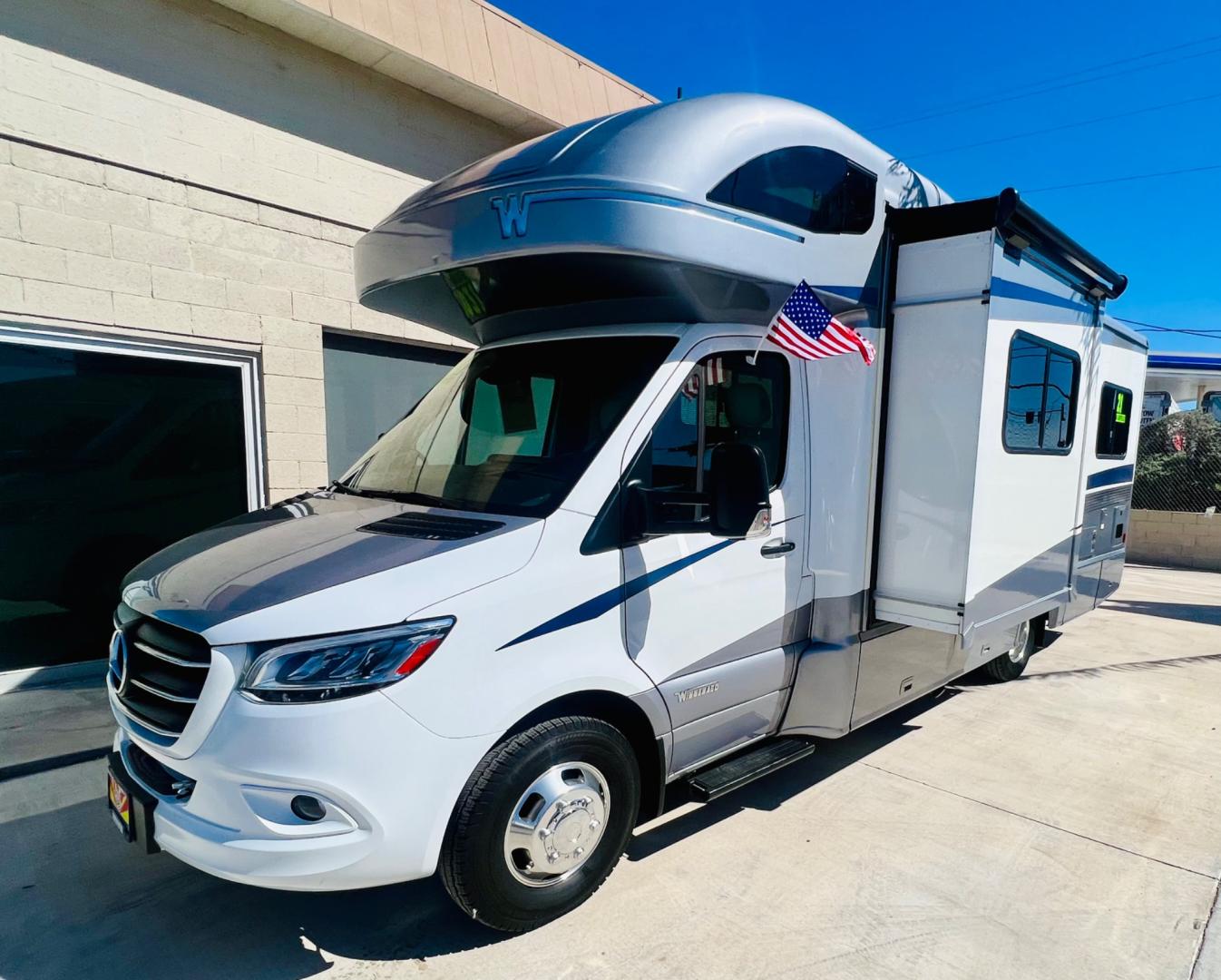 2021 White Winnebago View , located at 2190 Hwy 95, Bullhead City, AZ, 86442, (928) 704-0060, 0.000000, 0.000000 - 2021 Winnebago view . Mercedes Benz diesel . Only 4300 miles . Clear title . Electric slide . Diesel generator with 8 hours . Solar charging system . Bluetooth . Navigation . Super clean - Photo#3