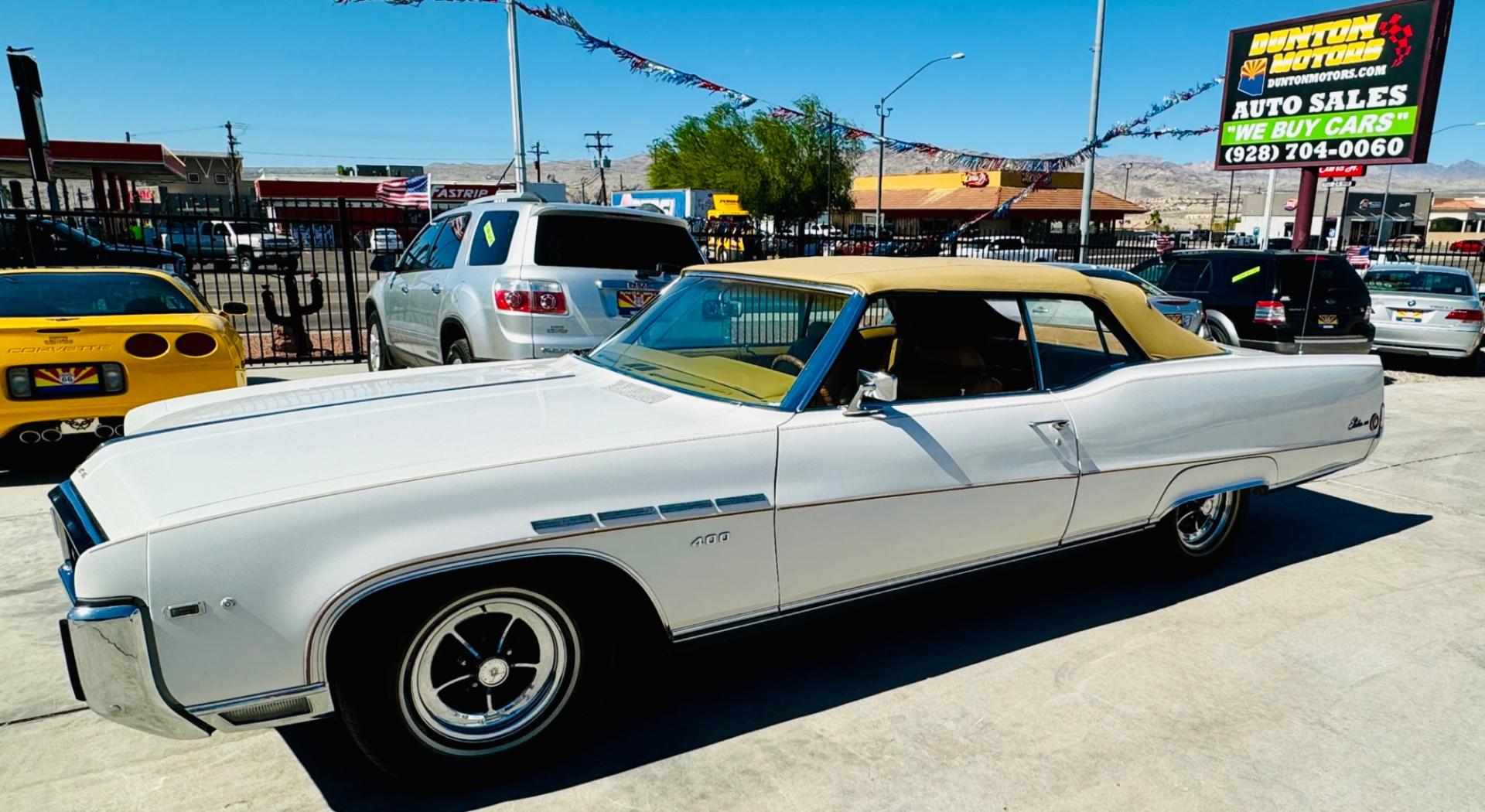 1969 White buick Electra , located at 2190 Hwy 95, Bullhead City, AZ, 86442, (928) 704-0060, 0.000000, 0.000000 - 1969 Buiick Electra 225 convertible. Runs and drives great. automatic. with automatic electric convertible top. Brand new tires. recently serviced. power windows, power locks. air conditioning. odometer shows 118000 but exempt because of the year. Always garaged. This thing is a true classic - Photo#9