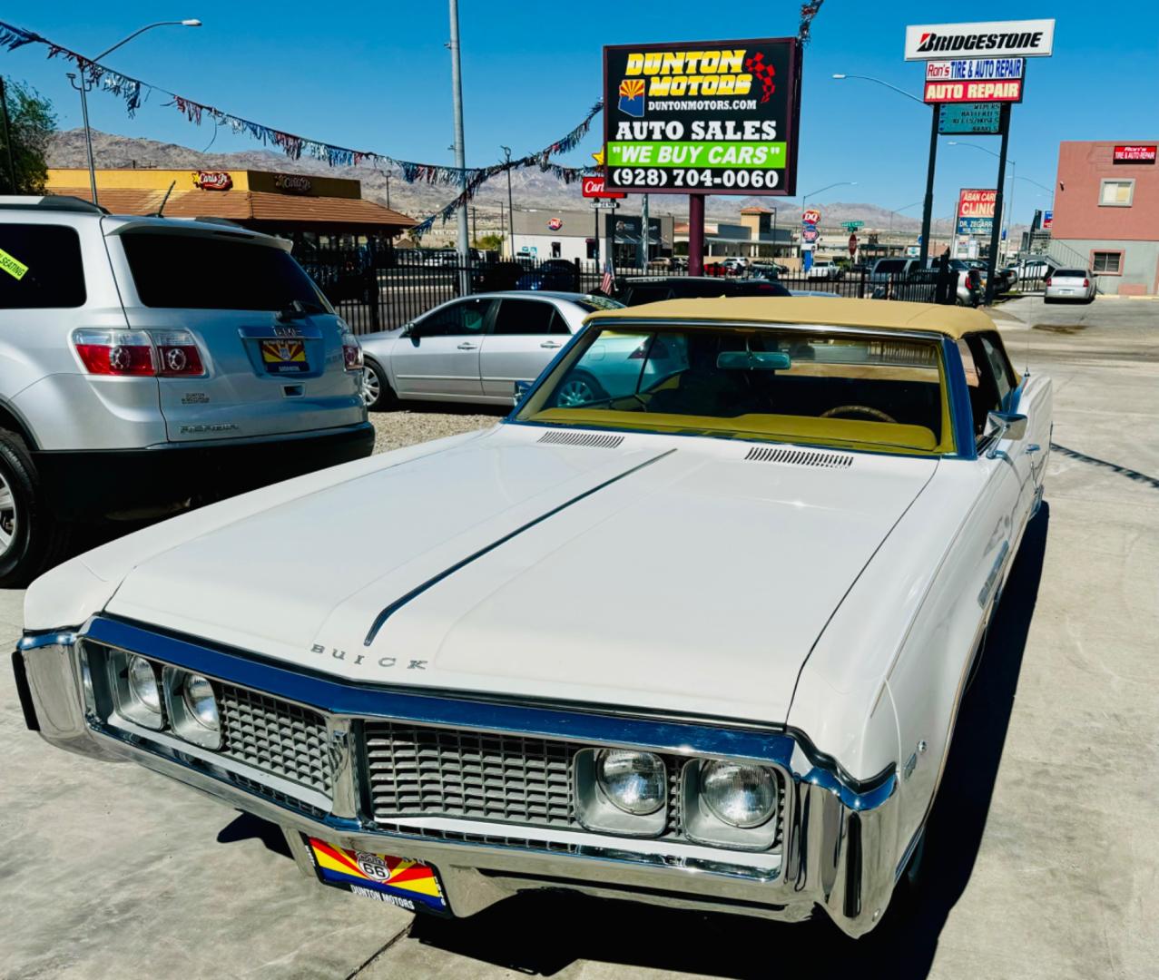 1969 White buick Electra , located at 2190 Hwy 95, Bullhead City, AZ, 86442, (928) 704-0060, 0.000000, 0.000000 - 1969 Buiick Electra 225 convertible. Runs and drives great. automatic. with automatic electric convertible top. Brand new tires. recently serviced. power windows, power locks. air conditioning. odometer shows 118000 but exempt because of the year. Always garaged. This thing is a true classic - Photo#10