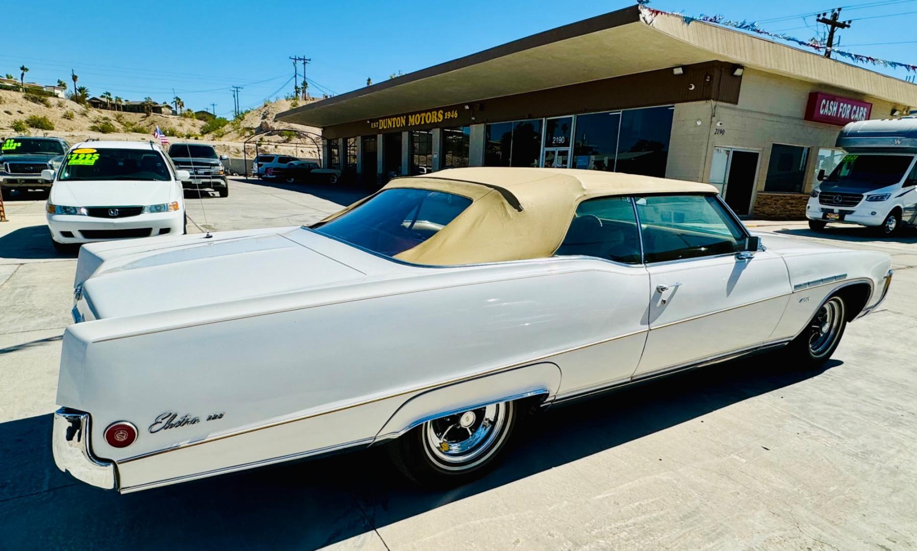 1969 White buick Electra , located at 2190 Hwy 95, Bullhead City, AZ, 86442, (928) 704-0060, 0.000000, 0.000000 - 1969 Buiick Electra 225 convertible. Runs and drives great. automatic. with automatic electric convertible top. Brand new tires. recently serviced. power windows, power locks. air conditioning. odometer shows 118000 but exempt because of the year. Always garaged. This thing is a true classic - Photo#2