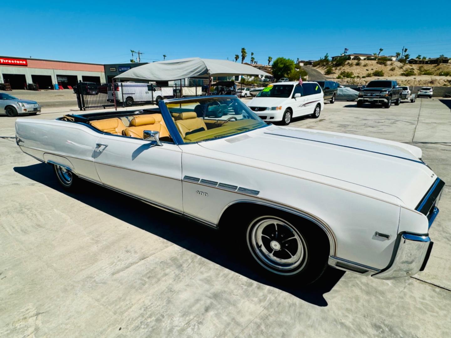 1969 White buick Electra , located at 2190 Hwy 95, Bullhead City, AZ, 86442, (928) 704-0060, 0.000000, 0.000000 - 1969 Buiick Electra 225 convertible. Runs and drives great. automatic. with automatic electric convertible top. Brand new tires. recently serviced. power windows, power locks. air conditioning. odometer shows 118000 but exempt because of the year. Always garaged. This thing is a true classic - Photo#0