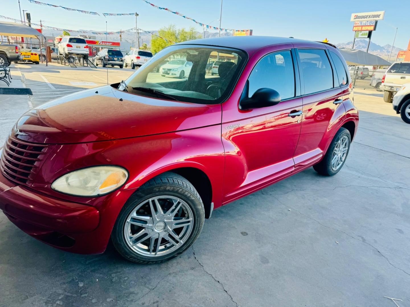 2005 Red Chrysler PT Cruiser Limited Edition (3C8FY68B75T) with an 2.4L L4 DOHC 16V engine, located at 2190 Hwy 95, Bullhead City, AZ, 86442, (928) 704-0060, 0.000000, 0.000000 - 1 owner clean CARFAX only 79k miles . Hard to find .excellent condition . New tires . We finance - Photo#2