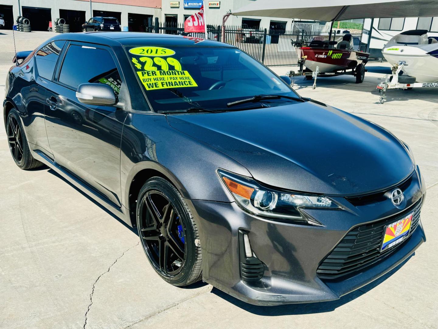 2015 Scion tC Sports Coupe 6-Spd AT (JTKJF5C71FJ) with an 2.4L L4 DOHC 16V engine, 6-Speed Automatic transmission, located at 2190 Hwy 95, Bullhead City, AZ, 86442, (928) 704-0060, 0.000000, 0.000000 - Photo#0