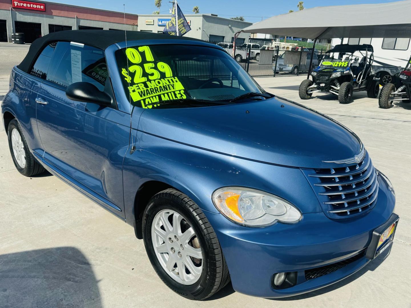 2007 Chrysler PT Cruiser Touring Convertible (3C3JY55E67T) with an 2.4L L4 DOHC 16V TURBO engine, located at 2190 Hwy 95, Bullhead City, AZ, 86442, (928) 704-0060, 0.000000, 0.000000 - 2007 chrysler pt cruiser convertible turbo. only 71k miles. automatic. loaded. absolutely mint condition. new top on the car. new tires. new serpentine belt. completely serviced. needs nothing. financing available. Free warranty, Free carfax. 2.4 I4 engine. - Photo#2