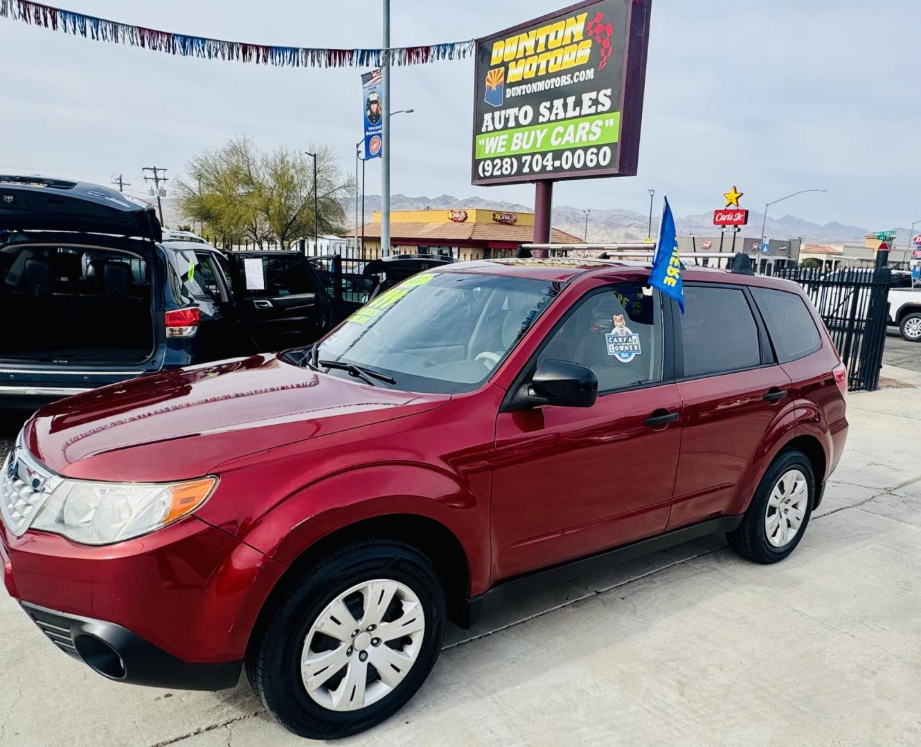 2011 Red Subaru Forester 2.5X (JF2SHAAC5BH) with an 2.5L H4 SOHC 16V engine, 4-Speed Automatic transmission, located at 2190 Hwy 95, Bullhead City, AZ, 86442, (928) 704-0060, 0.000000, 0.000000 - 2011 Subaru forester 2.5 X. All wheel drive. Only 106k miles. In house financing available. Buy here pay here. We finance. Free warranty. Free carfax. super clean . Brand new tires. - Photo#12