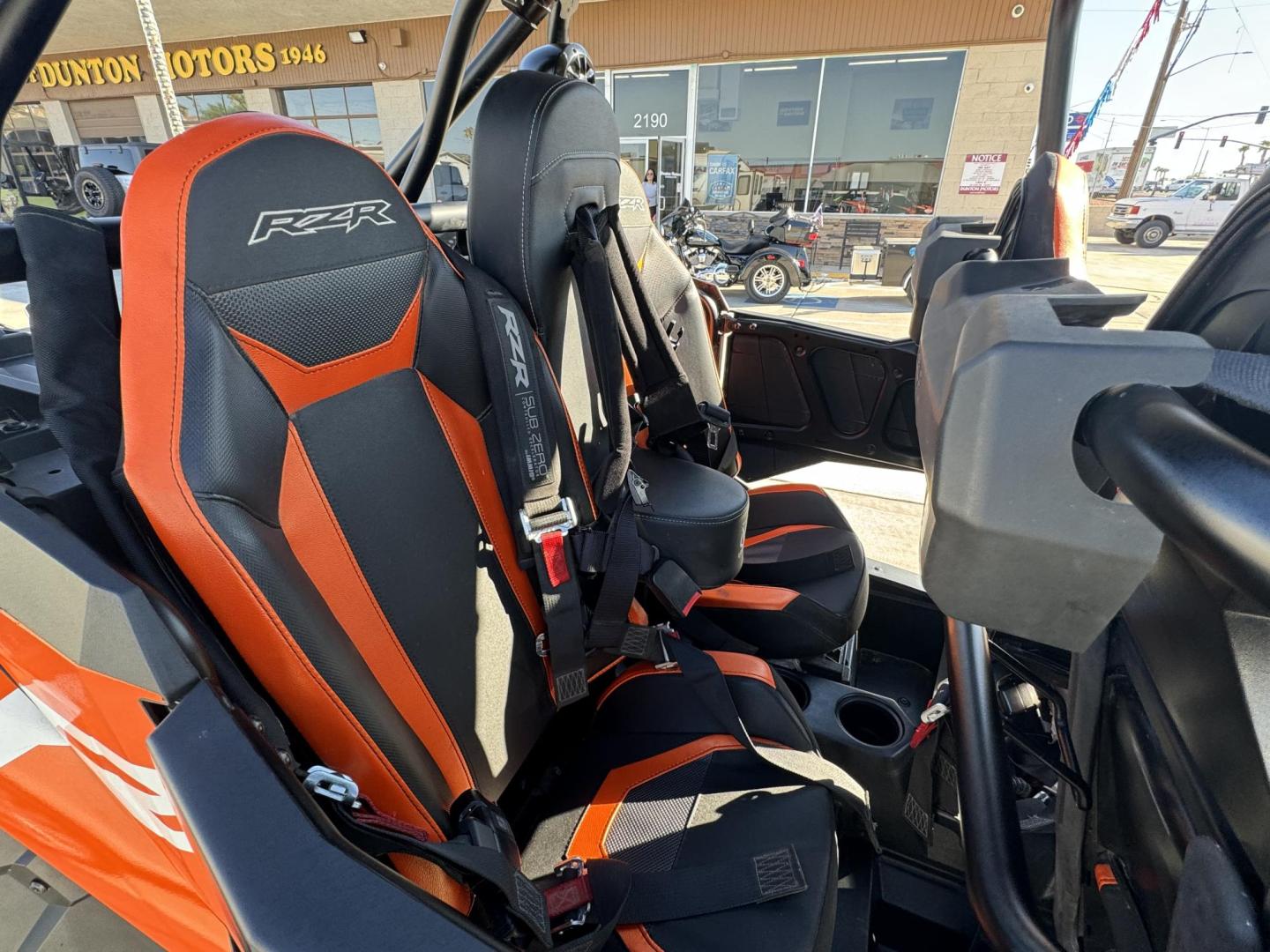 2021 Orange /black/orange Polaris Rzr xp4 turbo s velocity , located at 2190 Hwy 95, Bullhead City, AZ, 86442, (928) 704-0060, 0.000000, 0.000000 - 2021 Polaris Rzr xp4 turbo S velocity. Only 600 miles. 1 owner. lots of extras. full windshield. hard top. street legal kit. rear whip lights. rear seat has middle seat belt and harness for 3 rear riders. seats 5. Like new. - Photo#6