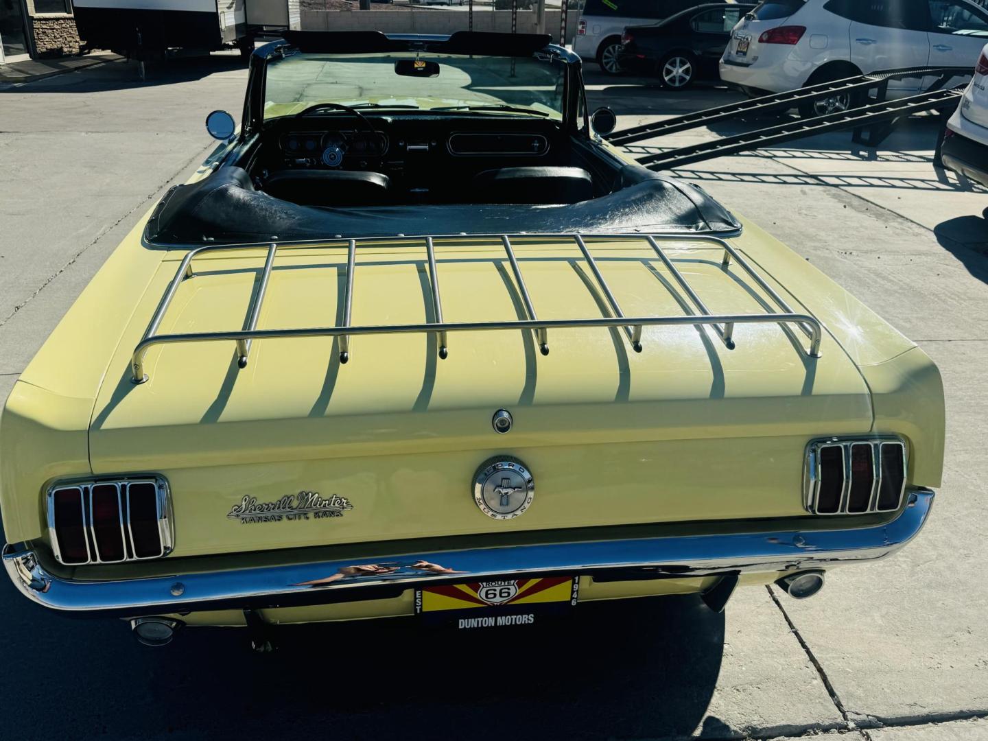 1966 yellow /black Ford Mustang (6F08T296715) , located at 2190 Hwy 95, Bullhead City, AZ, 86442, (928) 704-0060, 0.000000, 0.000000 - On consigment. This beautiful rare 1966 Ford Mustang. Automatic convertible. 200 ci inline 6 engine. Only 63,000 original miles. Lots of paperwork, document, service history etc. Meticuloulsly cared for . Always garaged. Brand new top. original car. Original paint, original interior. Beautiful Sprin - Photo#20