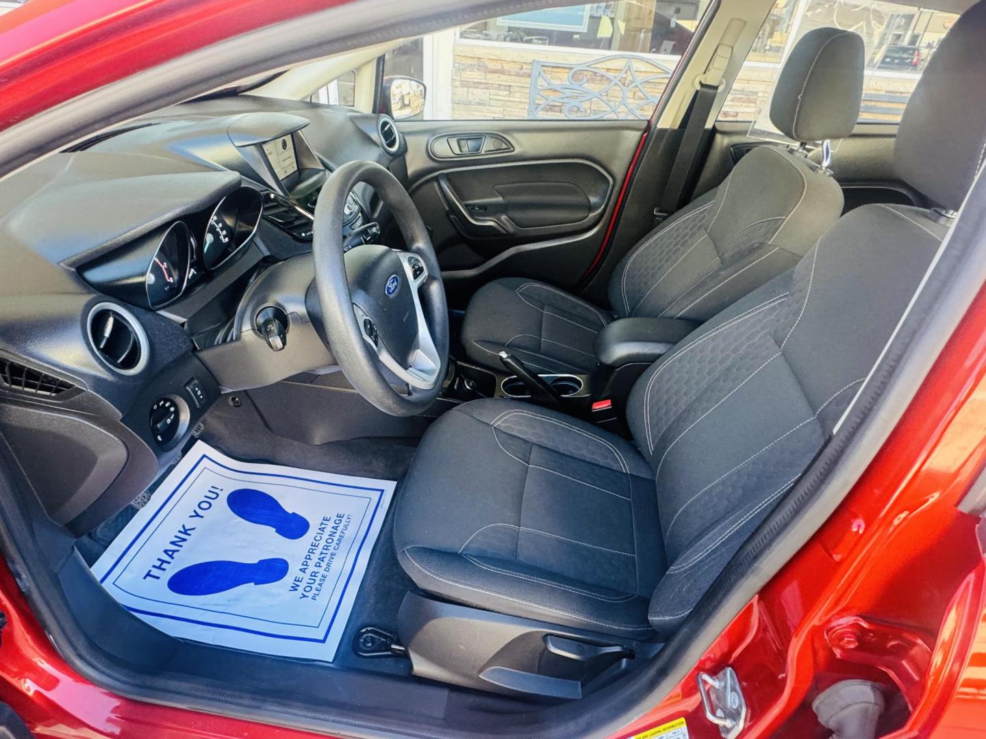 2019 Red Ford Fiesta SE Sedan (3FADP4BJ8KM) with an 1.6L L4 DOHC 16V engine, located at 2190 Hwy 95, Bullhead City, AZ, 86442, (928) 704-0060, 0.000000, 0.000000 - On consignment. This super clean tow behind Ford Fiesta SE. Manual transmission. Tow behind set up included. Moonroof, backup camera, bluetooth, keyless entry, power windows, locks. cold ac. rear spoiler. 2 owner, clean carfax. Financing available. - Photo#12