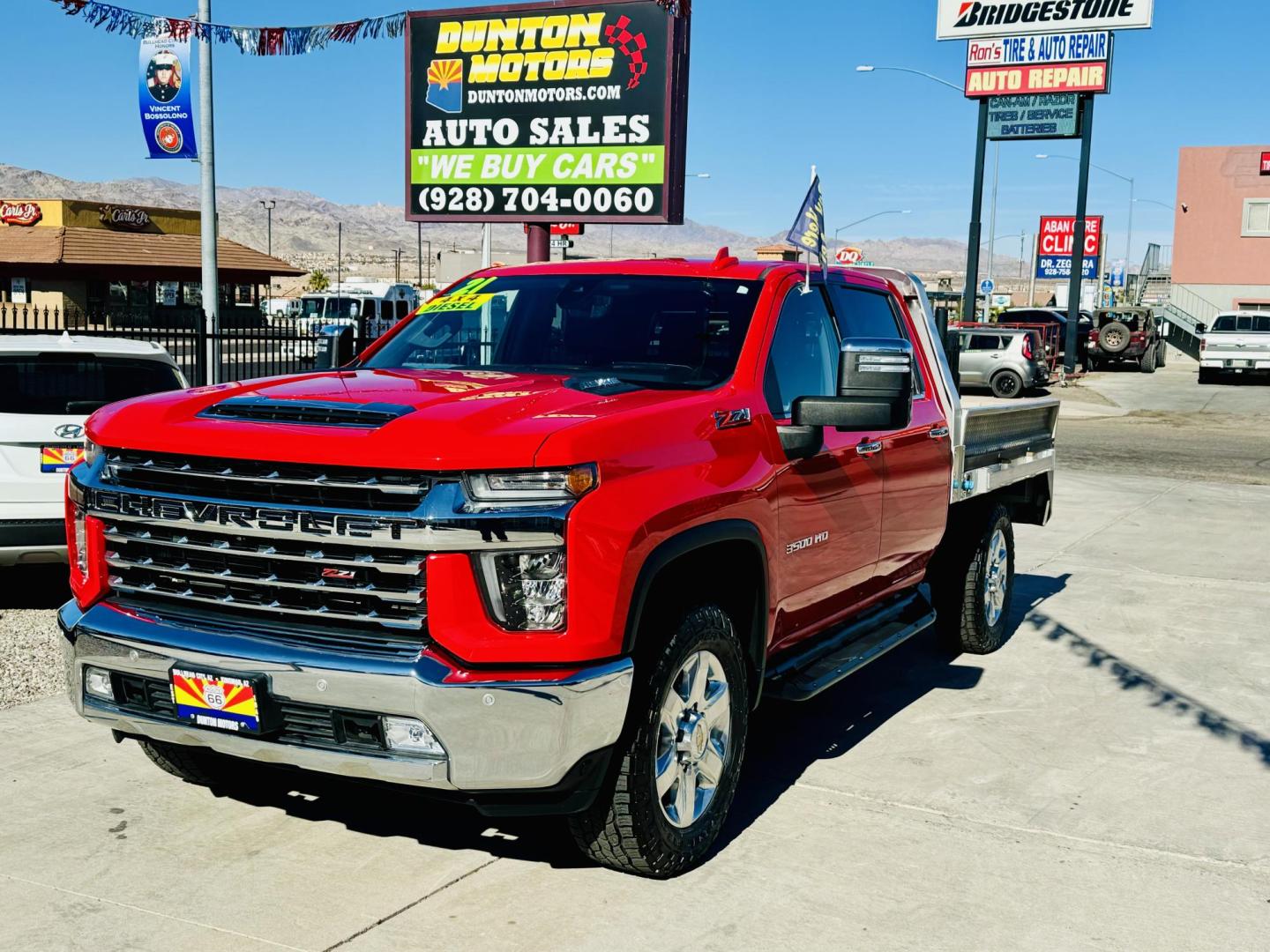 2021 Red Chevrolet Silverado 3500HD LTZ Crew Cab 4WD (1GC4YUEY2MF) with an 6.6L V8 OHV 32V TURBO DIESEL engine, 6A transmission, located at 2190 Hwy 95, Bullhead City, AZ, 86442, (928) 704-0060, 0.000000, 0.000000 - *1 owner. 2021 chevrolet silverado 3500 HD. duramax diesel 4x4. short bed. only 21431 miles. - Photo#0