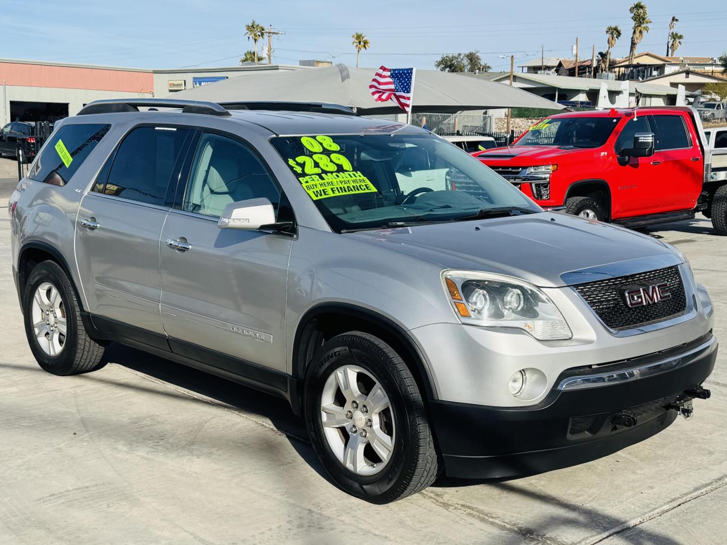 2008 Silver GMC Acadia , located at 2190 Hwy 95, Bullhead City, AZ, 86442, (928) 704-0060, 0.000000, 0.000000 - 2008 GMC acadia. 3rd row. lots of new parts. free warranty. backup camera, bluetooth. we finance, buy here pay here. free carfax. - Photo#2