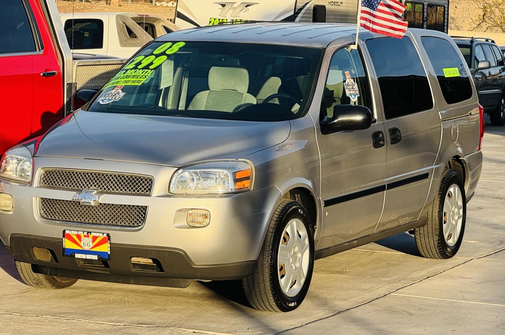 2008 Silver Chevrolet Uplander LS Ext. 1LS (1GNDV23W78D) with an 3.9L V6 OHV 12V FFV engine, 4-Speed Automatic Overdrive transmission, located at 2190 Hwy 95, Bullhead City, AZ, 86442, (928) 704-0060, 0.000000, 0.000000 - 2008 Chevrolet Uplander. 3.9 V6 engine. Only 33785 miles. Thats right 34k miles. 1 owner clean carfax. Recently serviced. IN house financing available. Buy Here Pay Here. Free warranty. Free carfax. power windows, locks, cold AC. - Photo#2