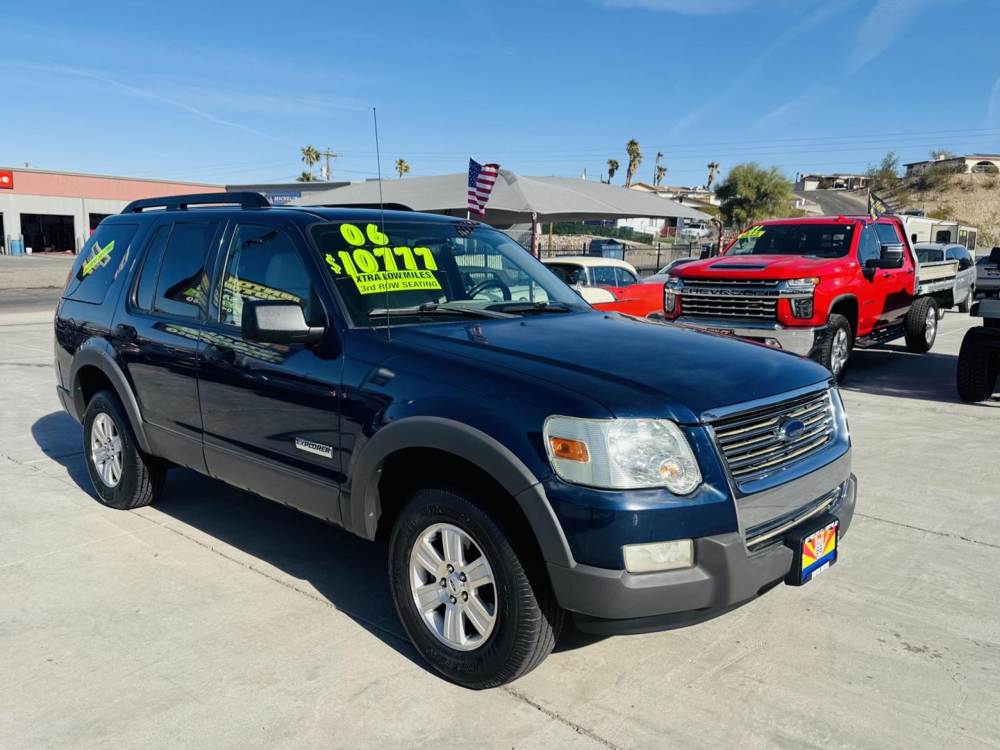 2006 blue /Tan Ford Explorer xLT , located at 2190 Hwy 95, Bullhead City, AZ, 86442, (928) 704-0060, 0.000000, 0.000000 - 2006 ford explorer XLT . Only 62k original miles . 3 rd row seating . 4.0 v6 . New tires . We finance . Clean CARFAX - Photo#1