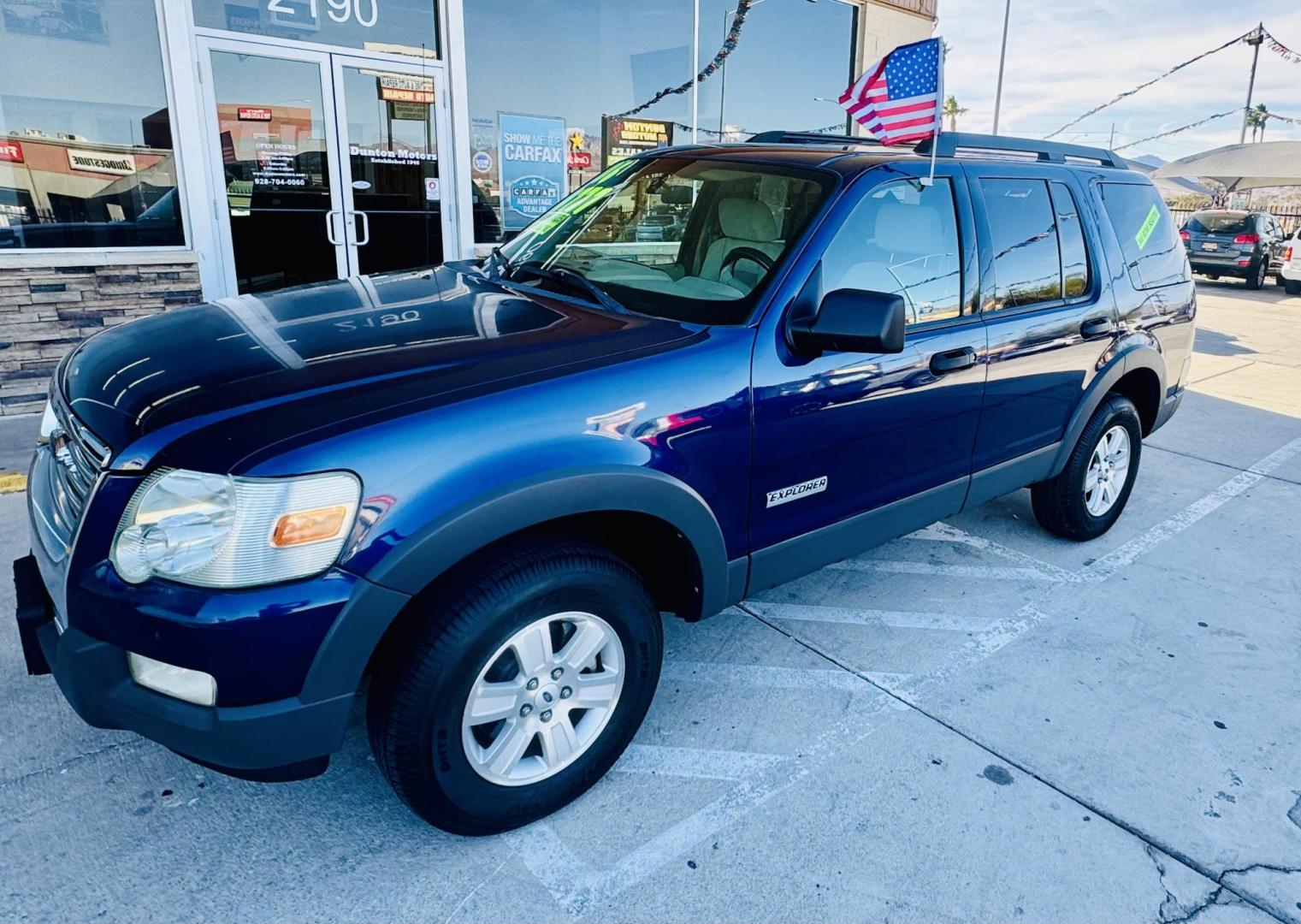 2006 blue /Tan Ford Explorer xLT , located at 2190 Hwy 95, Bullhead City, AZ, 86442, (928) 704-0060, 0.000000, 0.000000 - 2006 ford explorer XLT . Only 62k original miles . 3 rd row seating . 4.0 v6 . New tires . We finance . Clean CARFAX - Photo#3