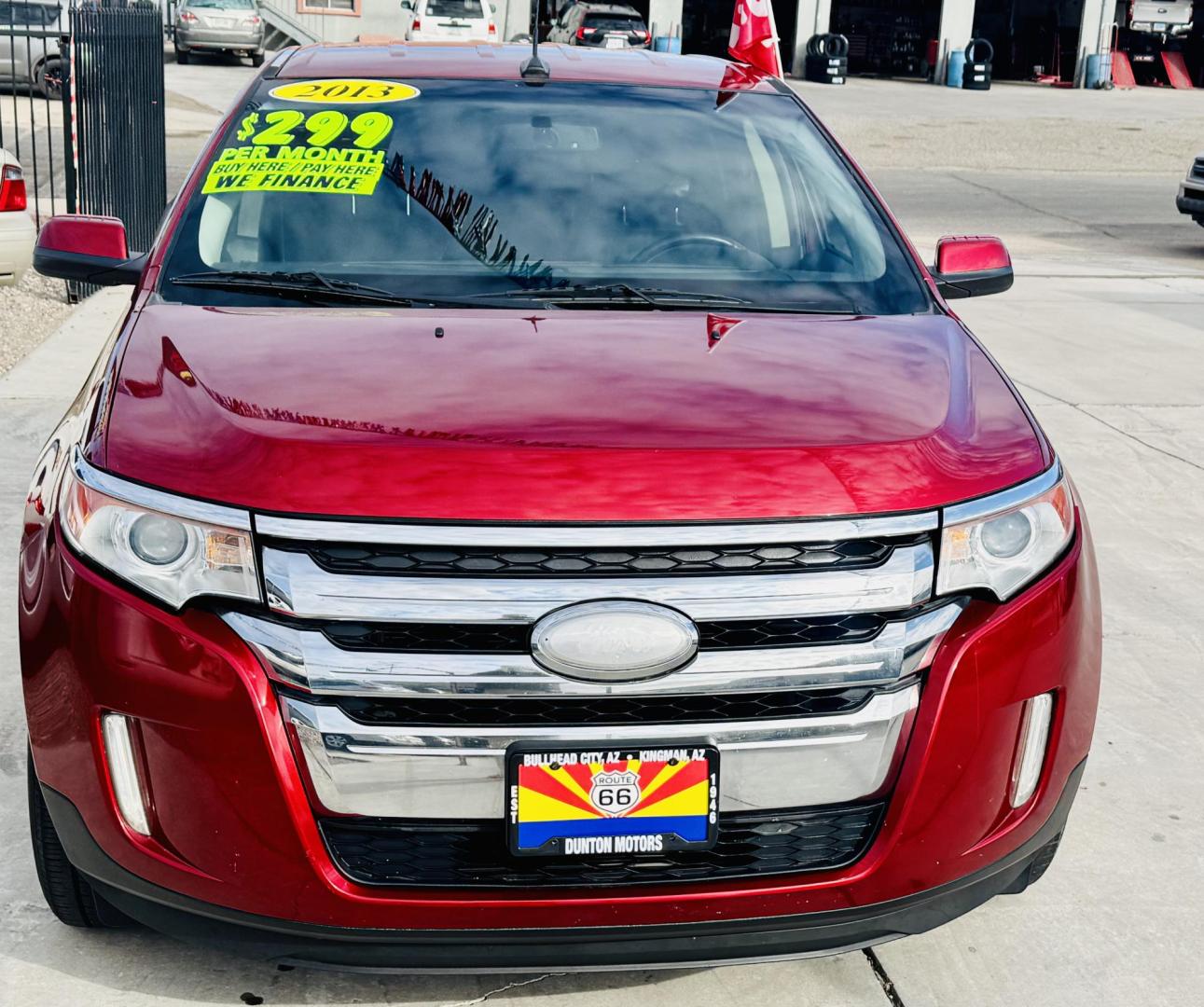 2013 Red Ford Edge SEL FWD (2FMDK3JC3DB) with an 3.5L V6 DOHC 24V engine, 6-Speed Automatic transmission, located at 2190 Hwy 95, Bullhead City, AZ, 86442, (928) 704-0060, 0.000000, 0.000000 - Photo#2