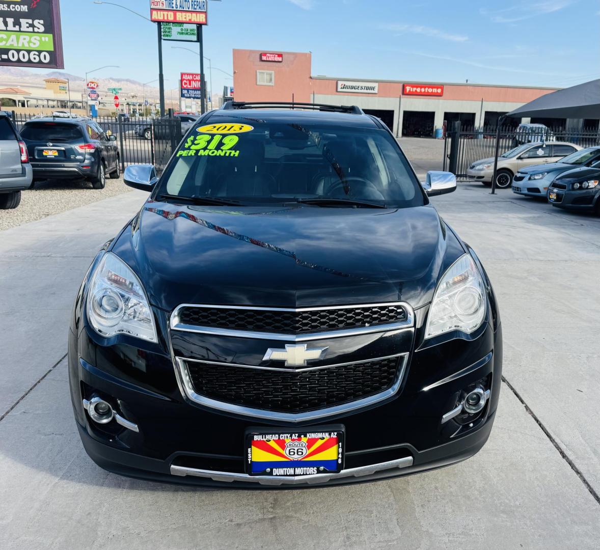 2013 Black Chevrolet Equinox LTZ 2WD (2GNALFEK1D6) with an 2.4L L4 DOHC 16V engine, 6-Speed Automatic transmission, located at 2190 Hwy 95, Bullhead City, AZ, 86442, (928) 704-0060, 0.000000, 0.000000 - leather loaded. we finance. free warranty. free carfax. - Photo#2