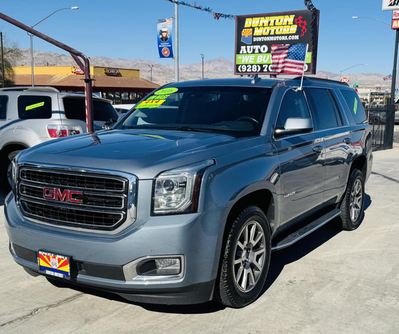 2016 Light steel grey metallic /black GMC Yukon SLT 4WD (1GKS2BKC1GR) with an 5.3L V8 OHV 16V FFV engine, 6A transmission, located at 2190 Hwy 95, Bullhead City, AZ, 86442, (928) 704-0060, 0.000000, 0.000000 - 2016 gmc Yukon SLT. 3rd row seating. only 72k miles. very low miles for the year.5.3 V8., Fully loaded 4 wheel drive.Leather loaded. heated seats, backup camera, bluetooth, satellite radio, rear power folding seats.lane assist warning. . rear heated seats and front. custom window tint all the way - Photo#29